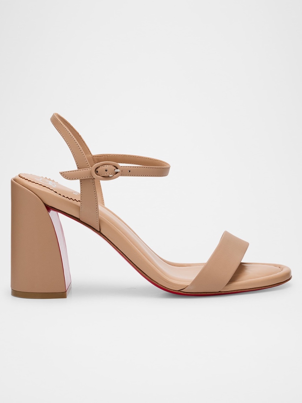 Christian Louboutin 85mm Miss Jane Ankle-Strap Sandals EU 36 US 6 Nude